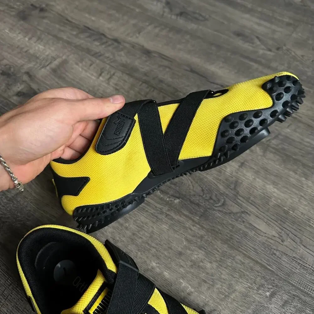 Cute Black Yellow Spike Chunky Weird Slim Sporty Puma Speedcat Low Shoe Sneaker